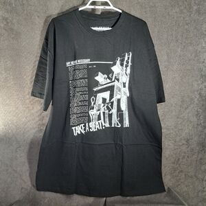 Any Means Necessary Hot Seat "Take A Seat" Black White Graphic Tee NEW 2XL OOP